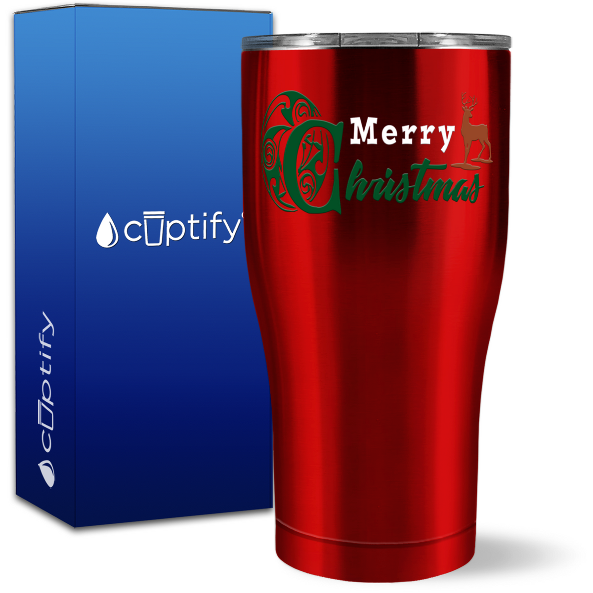 Merry Christmas 27oz Curve Tumbler