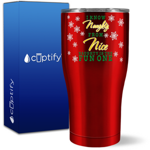 I Know Naughty from Nice 27oz Curve Tumbler