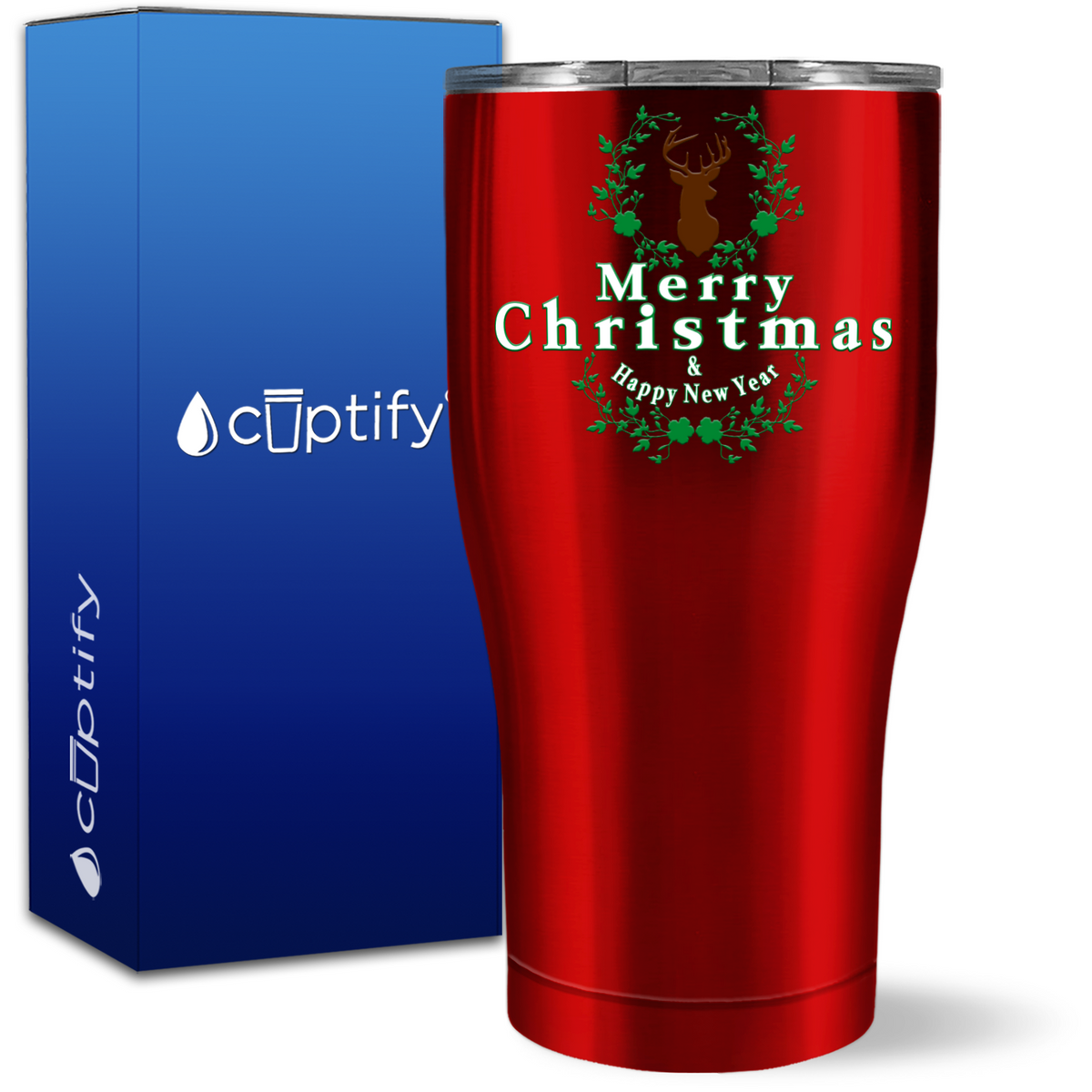 Merry Christmas and Happy New Year 27oz Curve Tumbler