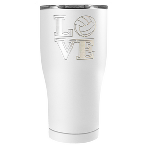 LOVE Volleyball 27oz Curve Stainless Steel Tumbler