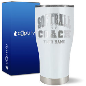 Personalized Softball Coach on 27oz Curve Tumbler
