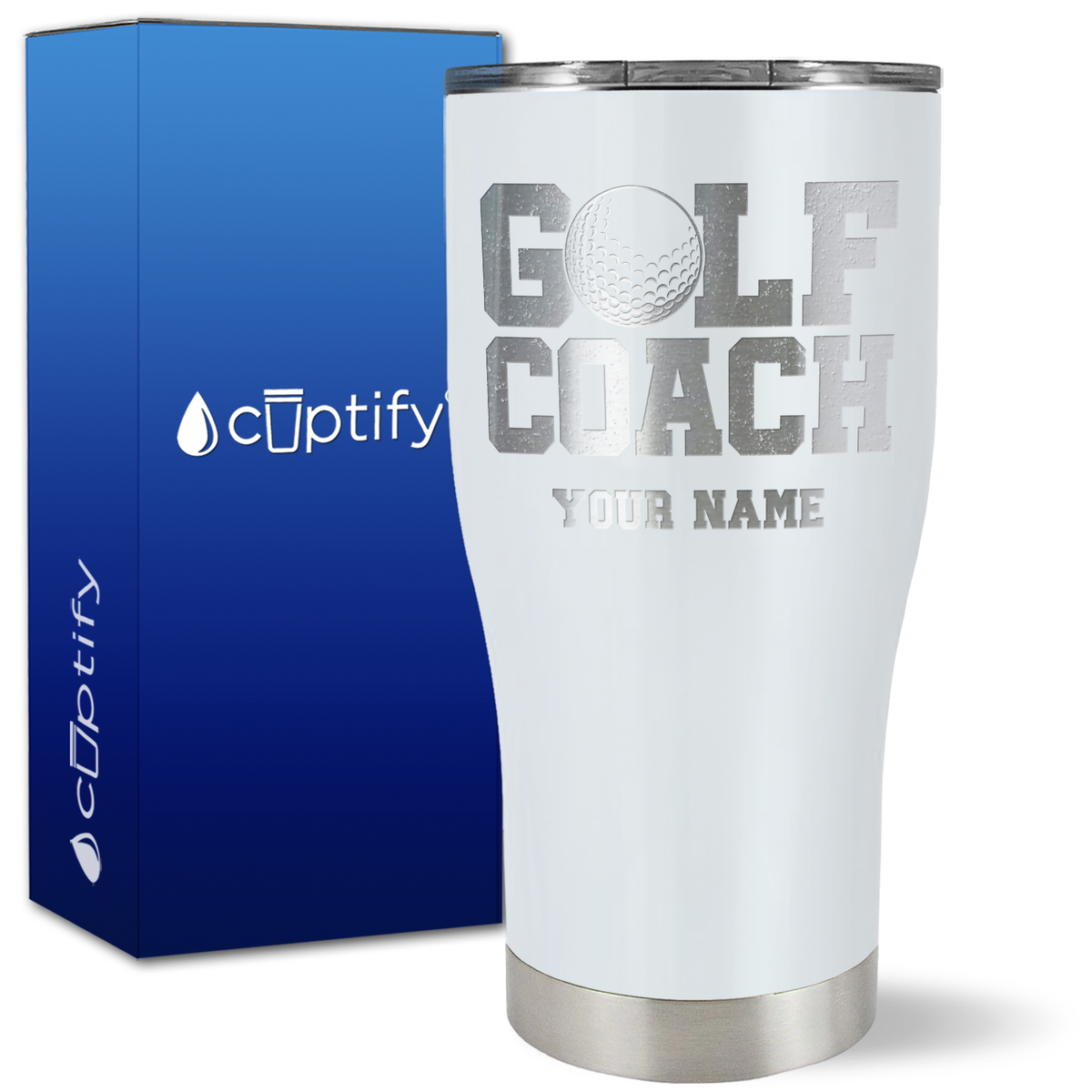Personalized Golf Coach on 27oz Curve Tumbler