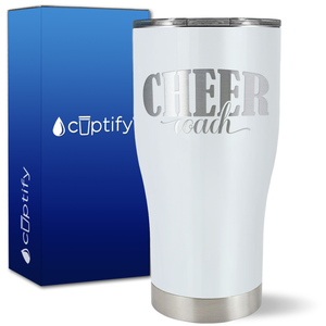 Cheer Coach Script on 27oz Curve Tumbler