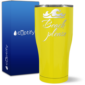 Beach Please on 27oz Curve Tumbler