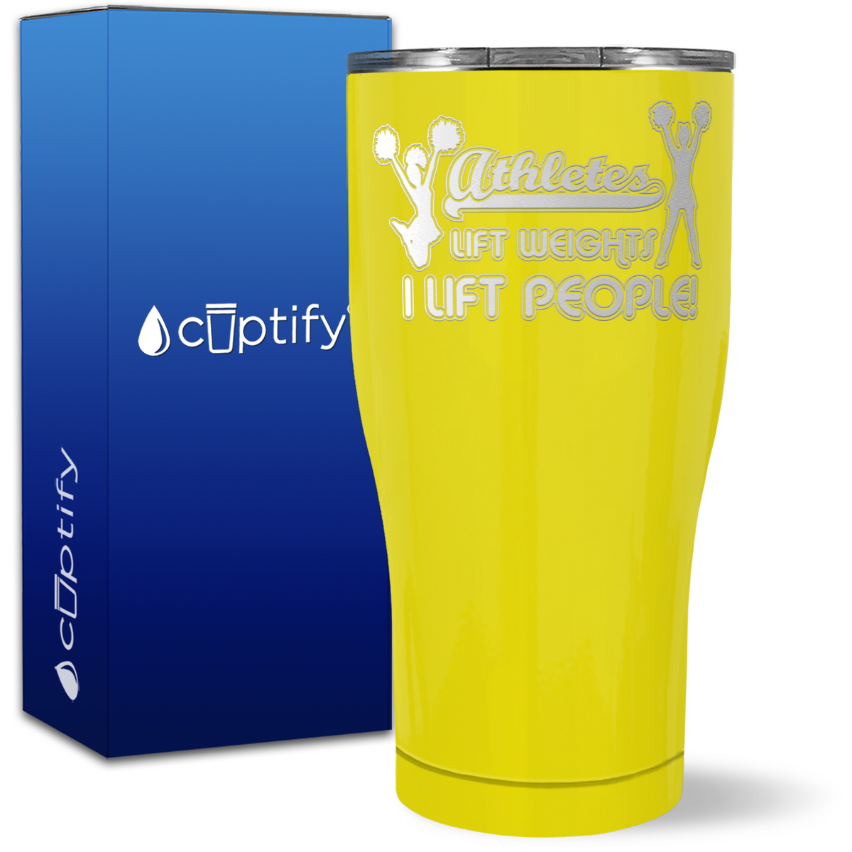Athletes Lift Weights I Lift People on 27oz Curve Tumbler