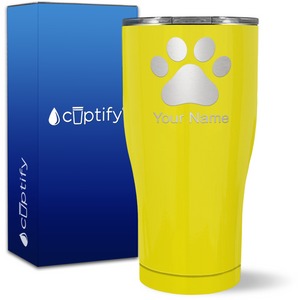 Paw Print on 27oz Curve Tumbler