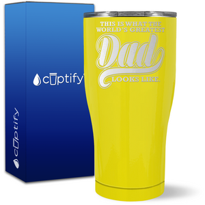 This is what the Worlds Greatest Dad Looks Like on 27oz Curve Tumbler