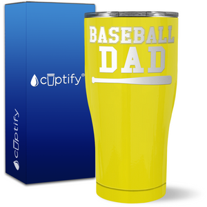 Baseball Dad with Bat on 27oz Curve Tumbler