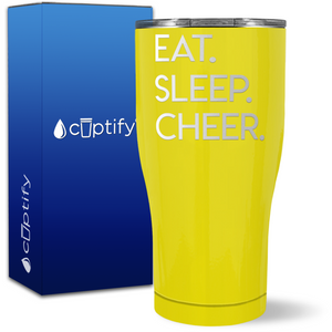 Eat Sleep Cheer on 27oz Curve Tumbler