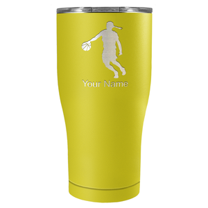 Personalized Basketball Girl Player Silhouette on 27oz Curve Tumbler