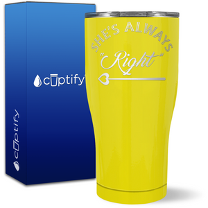 Best Friend She's Always Right on 27oz Curve Tumbler