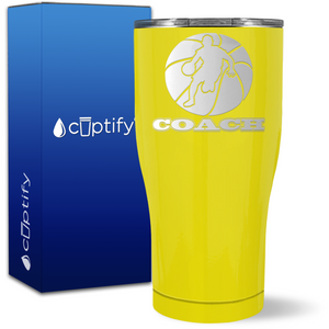 Basketball Coach Silhouette on 27oz Curve Tumbler