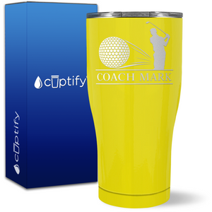 Personalized Golf Coach on 27oz Curve Tumbler