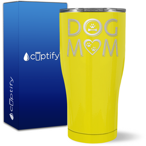 Dog Mom Heart on 27oz Curve Tumbler