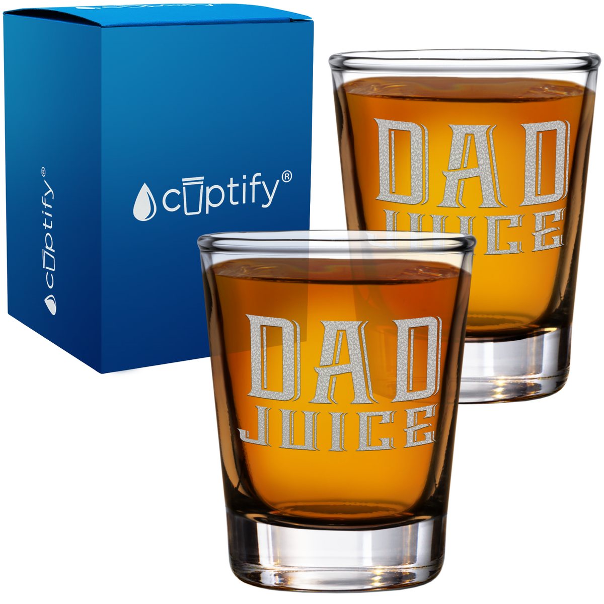 Dad Juice on Shot Glass