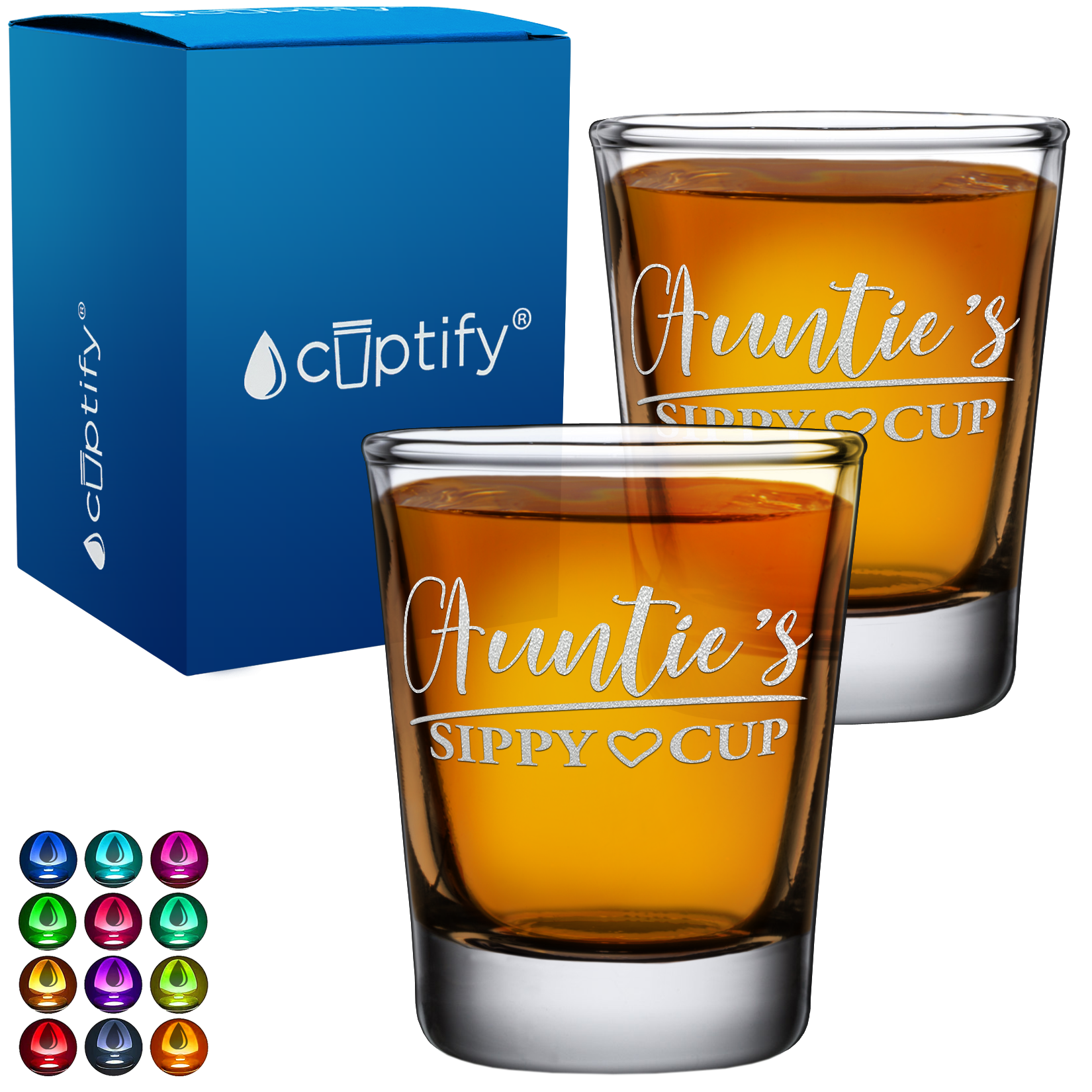 Auntie's Sippy Cup 2oz Shot Glasses - Set of 2