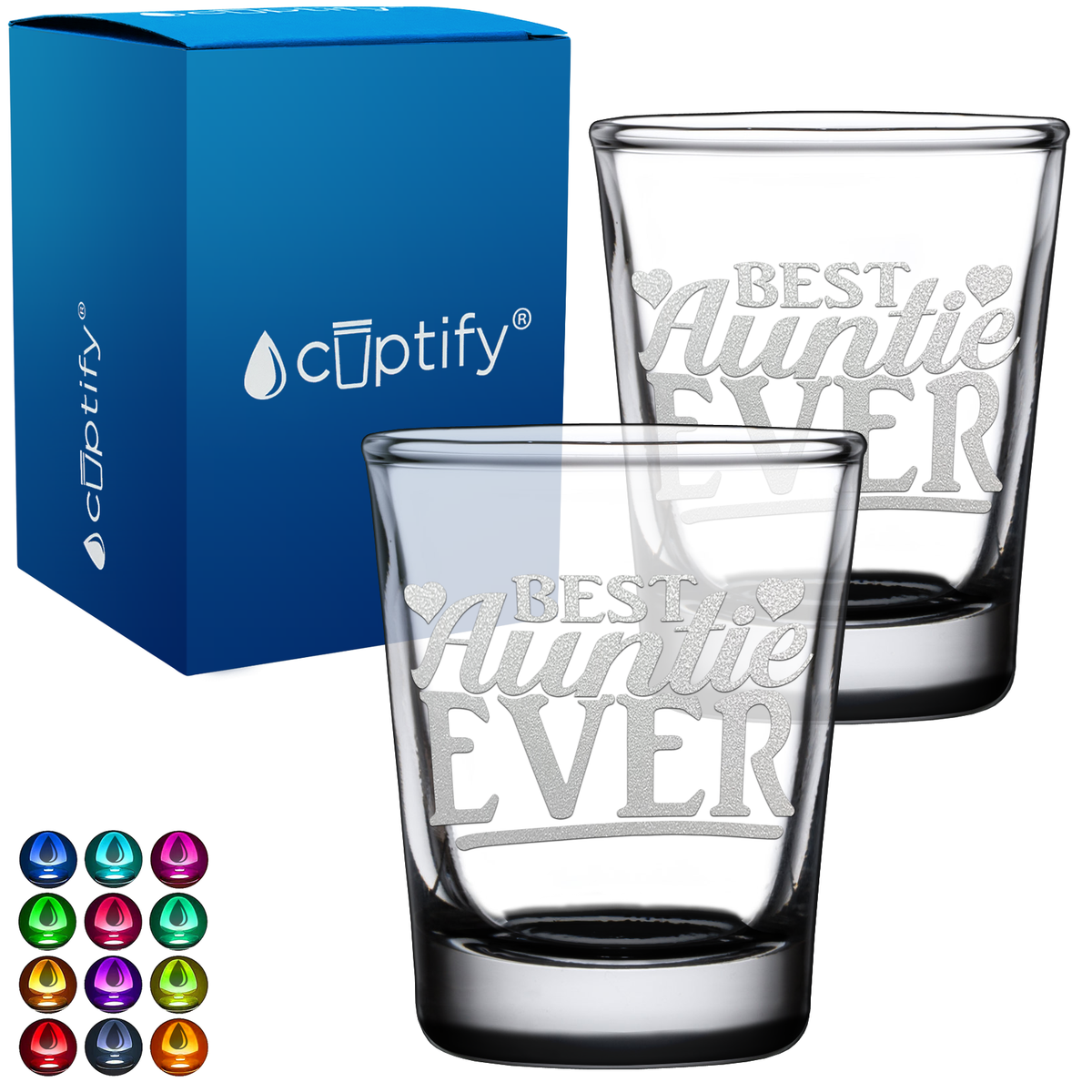 Best Auntie Ever 2oz Shot Glasses - Set of 2