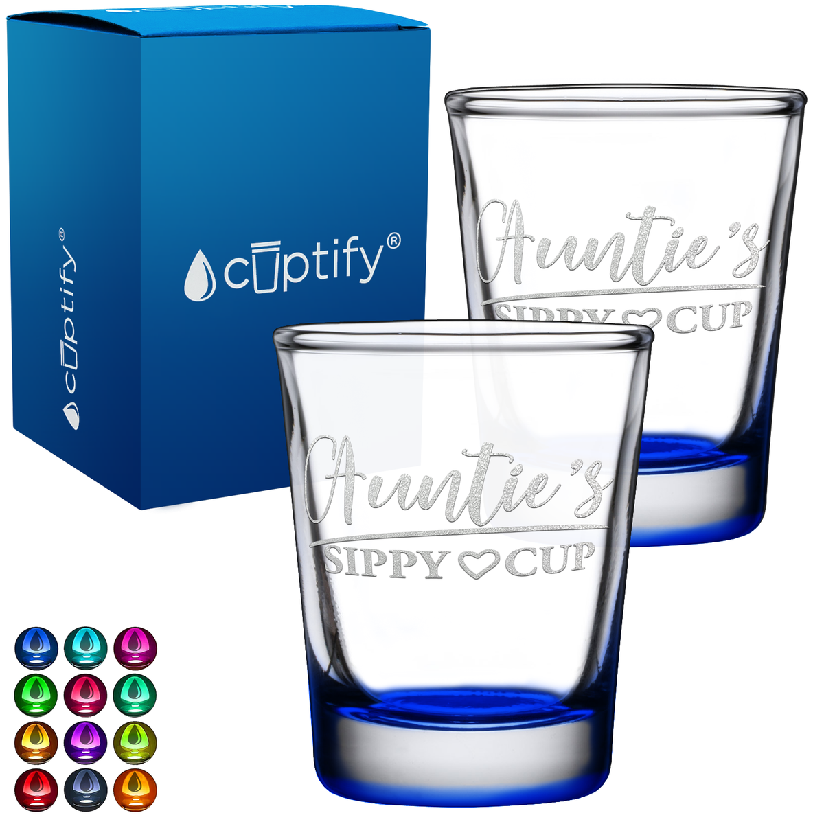 Auntie's Sippy Cup 2oz Shot Glasses - Set of 2