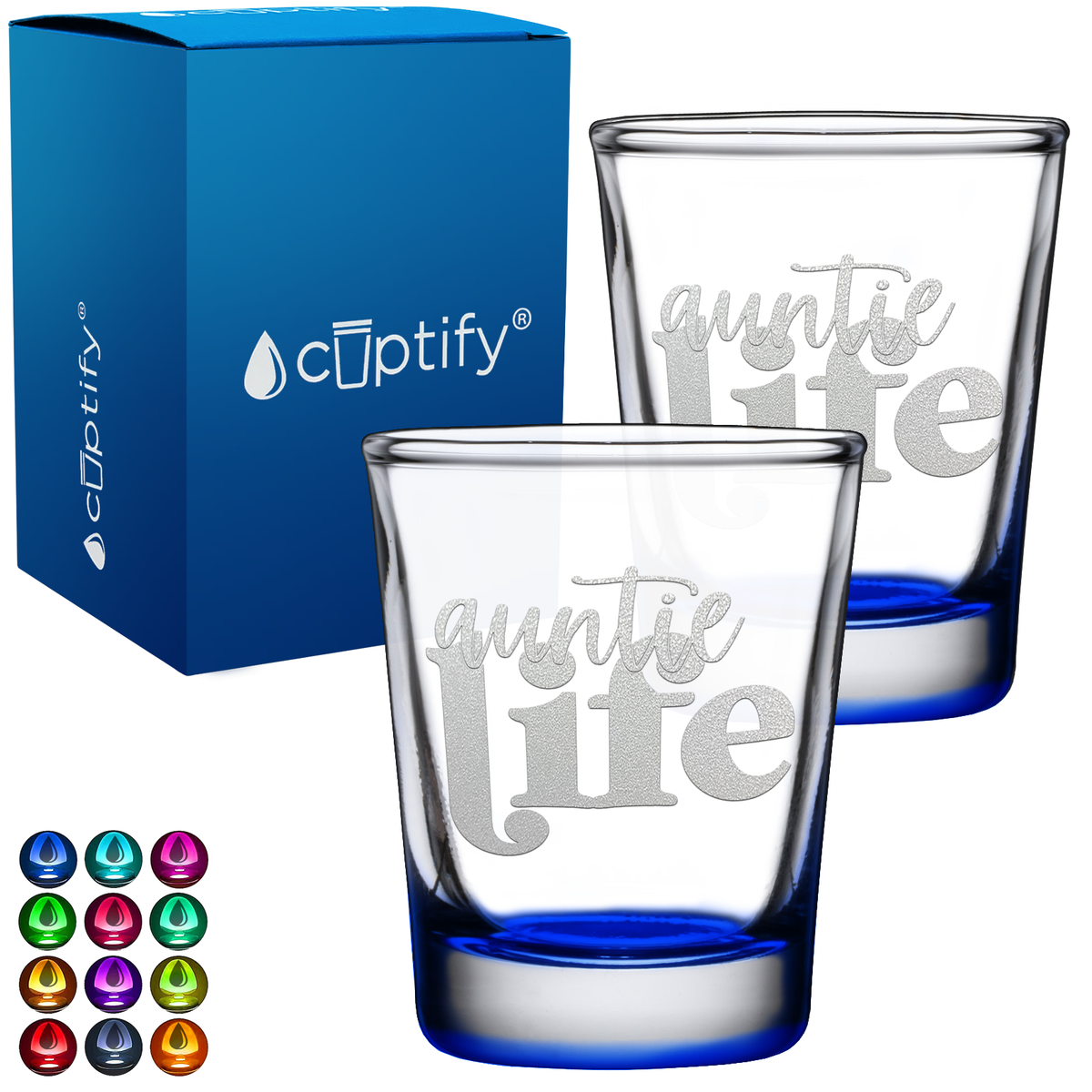 Auntie Life 2oz Shot Glasses - Set of 2