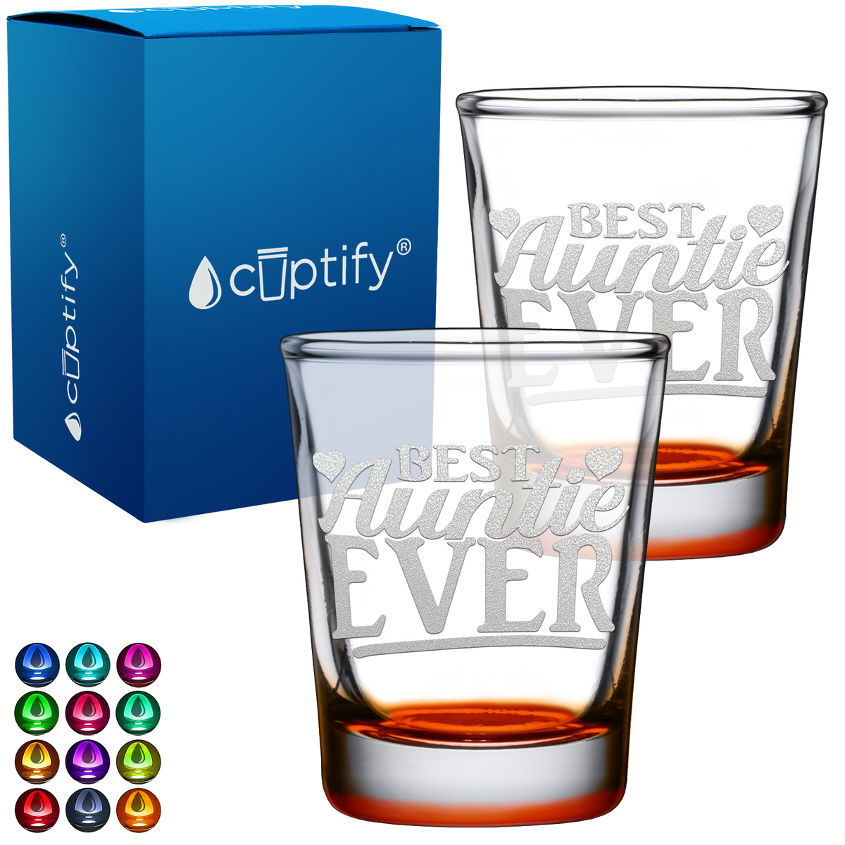 Best Auntie Ever 2oz Shot Glasses - Set of 2