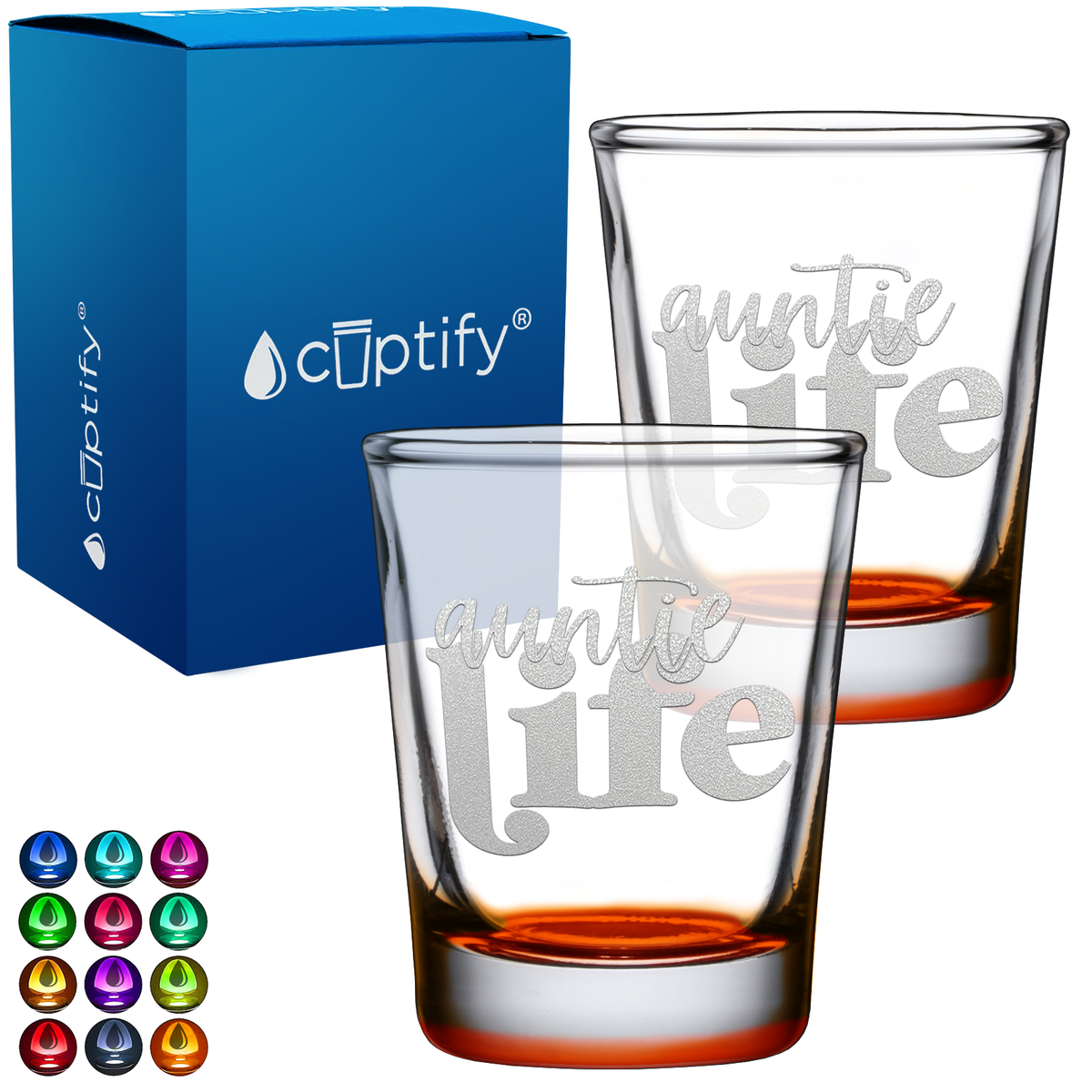 Auntie Life 2oz Shot Glasses - Set of 2