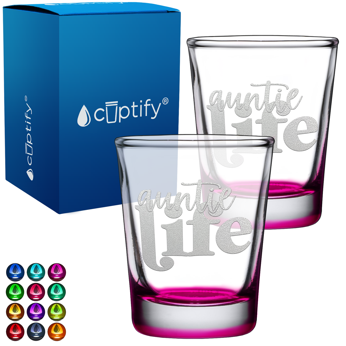 Auntie Life 2oz Shot Glasses - Set of 2