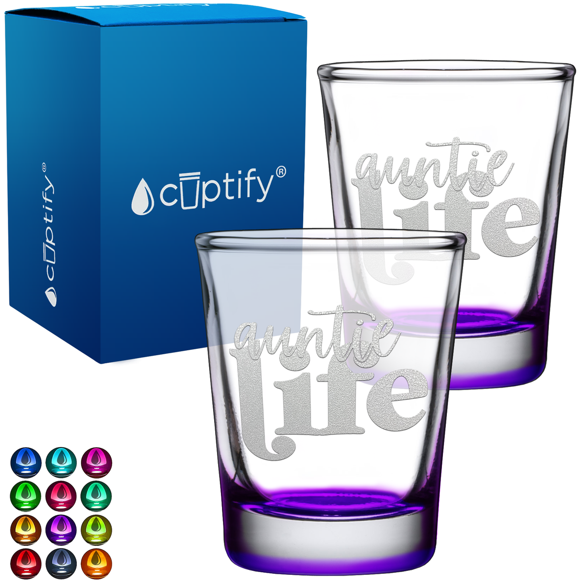 Auntie Life 2oz Shot Glasses - Set of 2