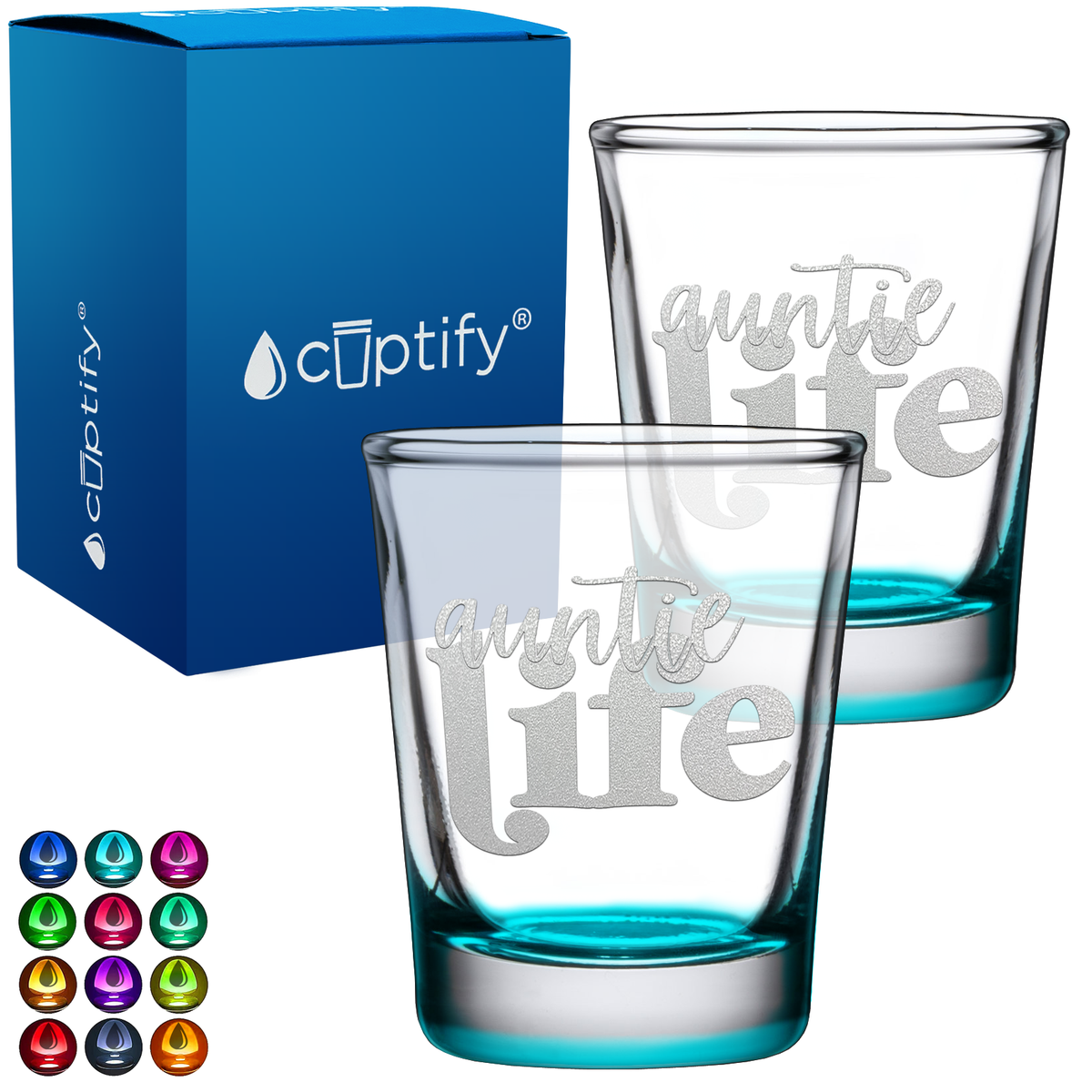 Auntie Life 2oz Shot Glasses - Set of 2