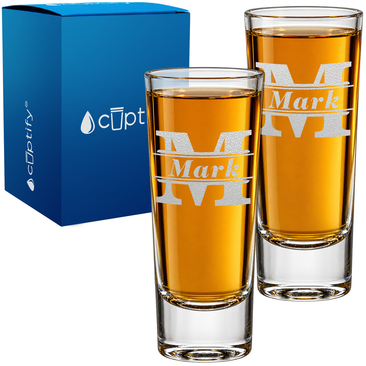 Personalized Initial Classic Block Shot Glass