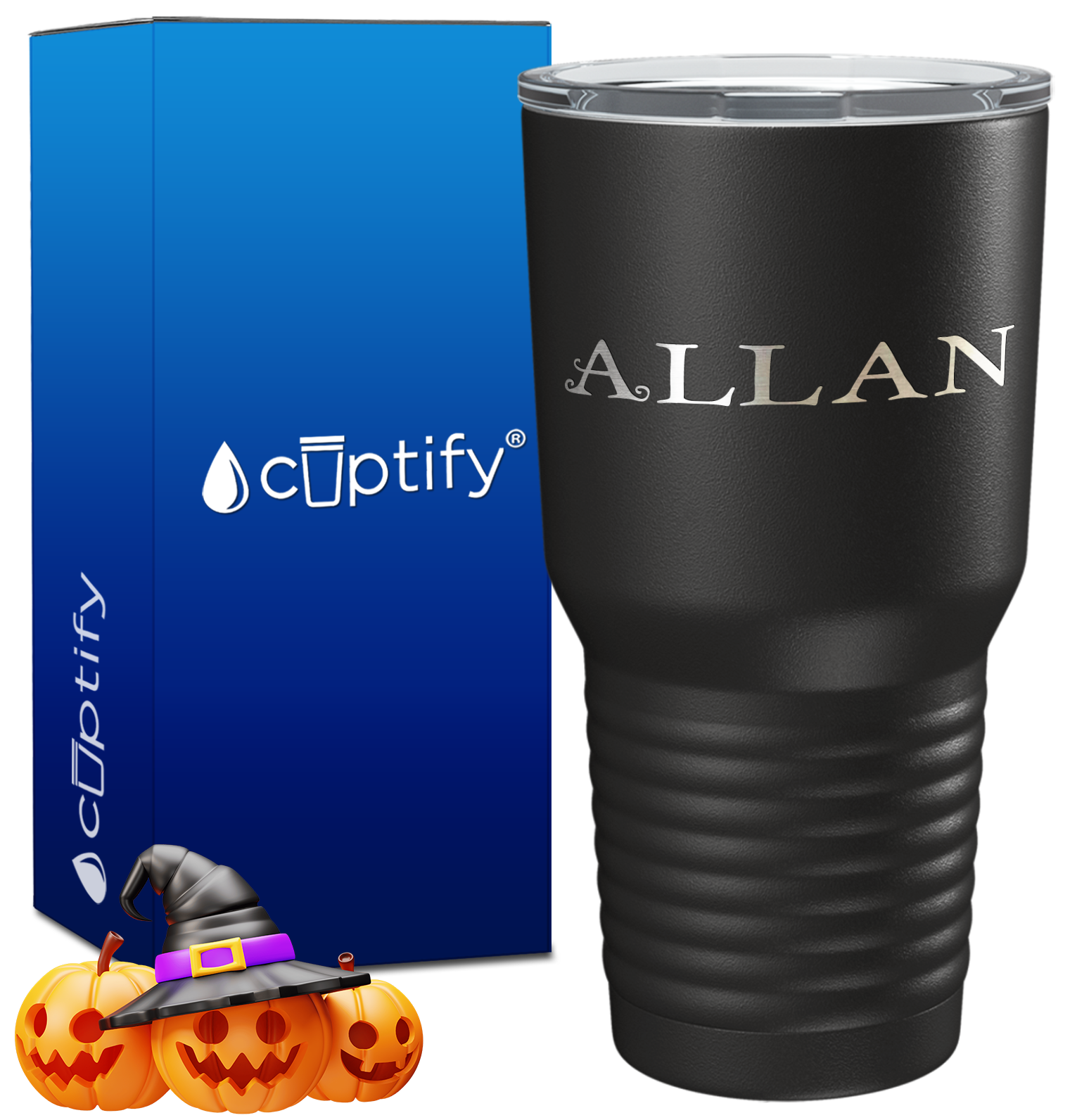 Personalized Eerie Halloween Font on 30oz Tumbler