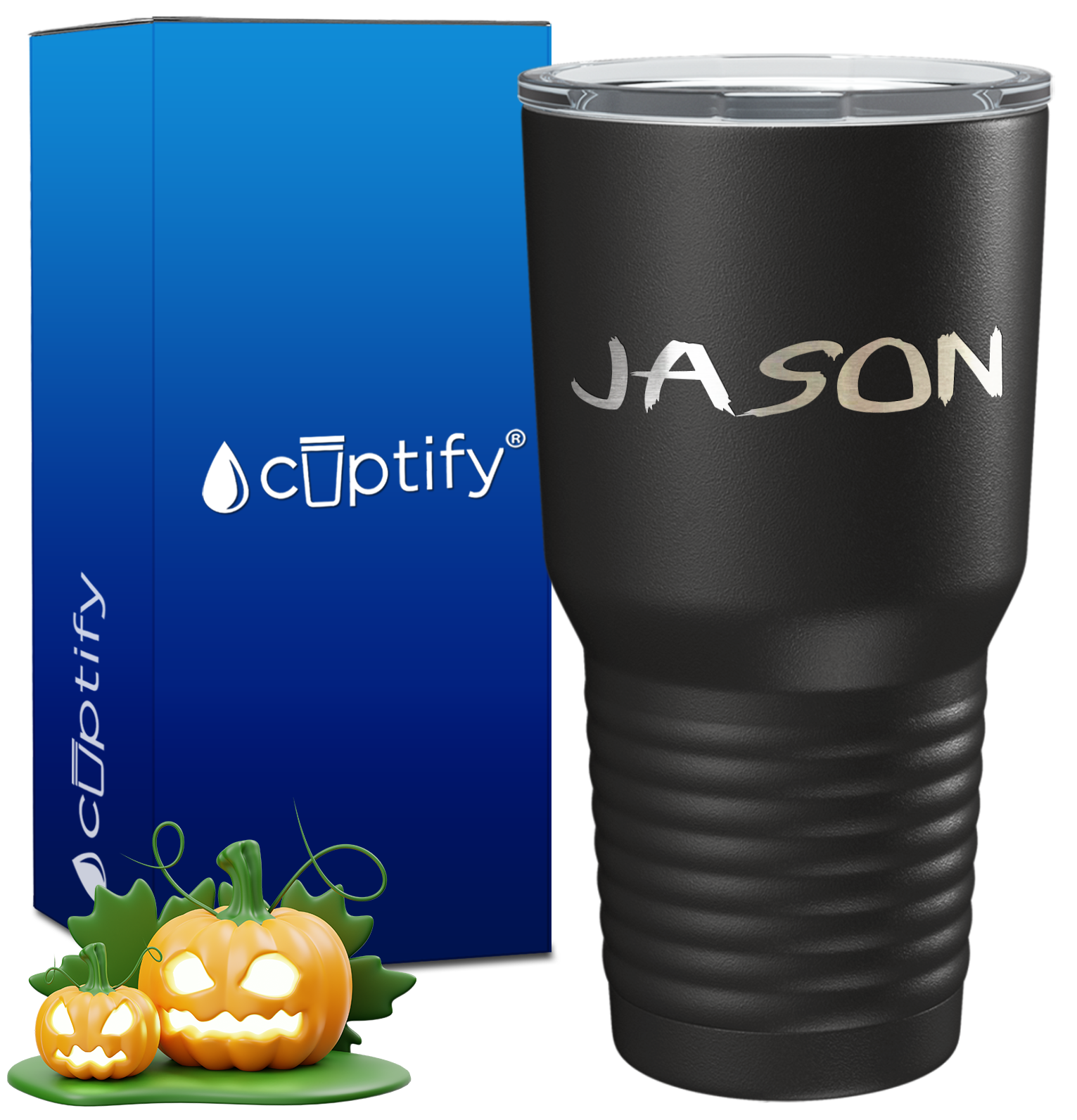 Personalized Scary Halloween Font on 30oz Tumbler