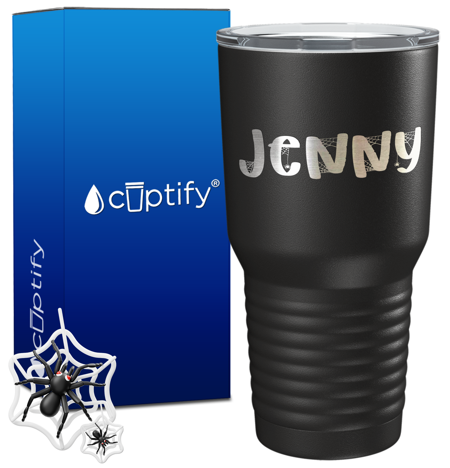 Personalized Spooky Halloween Font on 30oz Tumbler