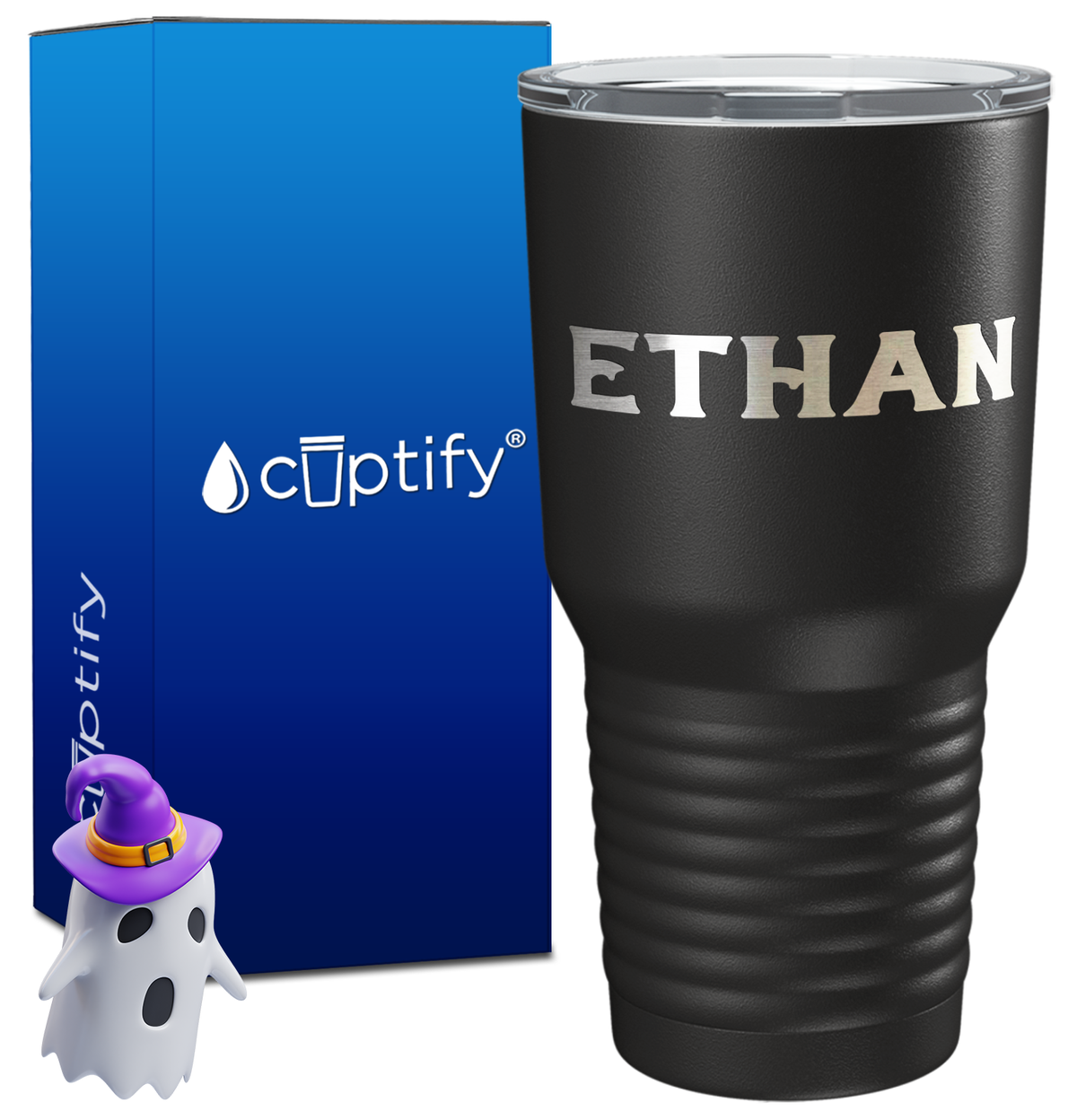 Personalized Grim Halloween Font on 30oz Tumbler