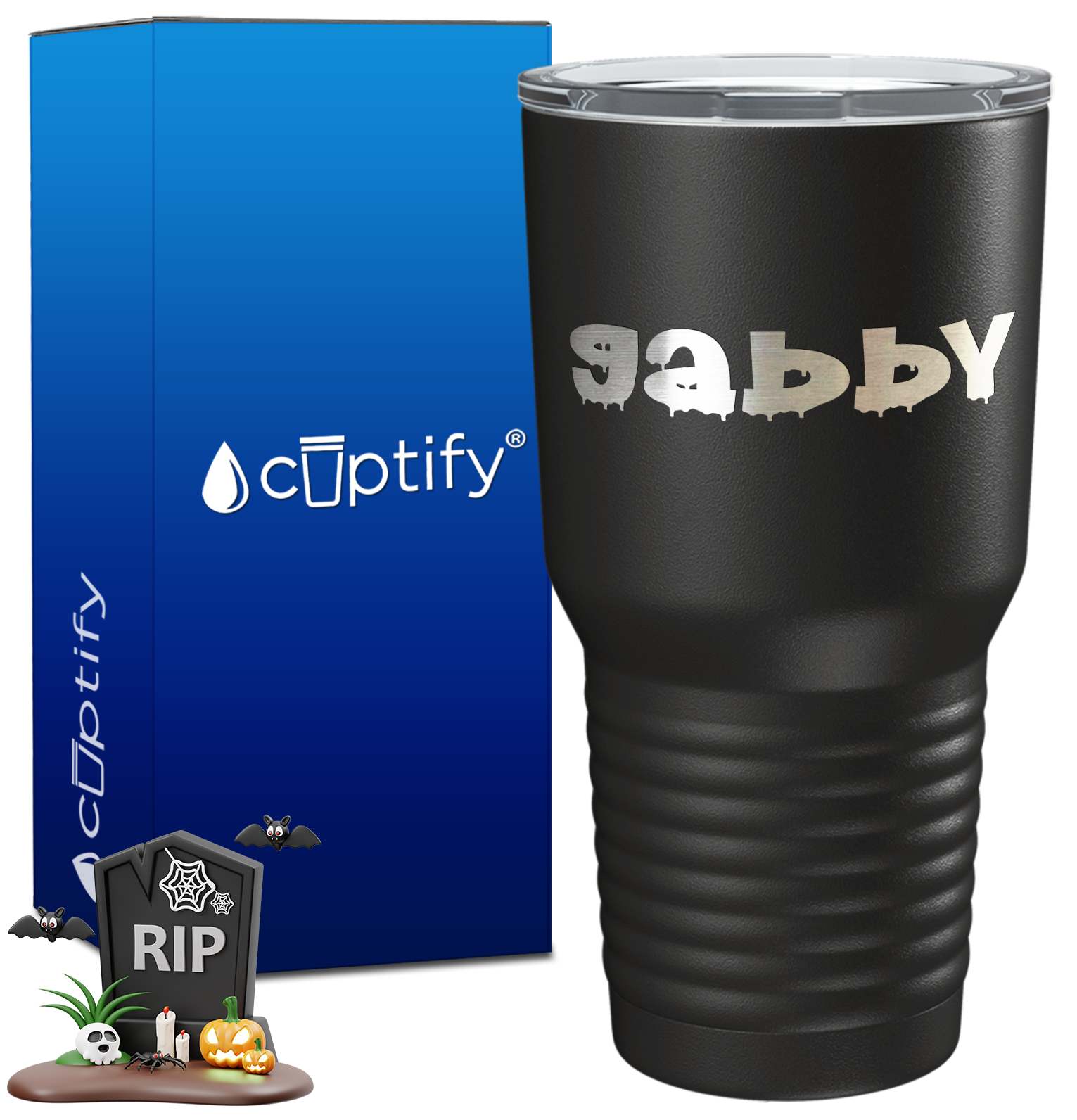 Personalized Haunted Halloween Font on 30oz Tumbler