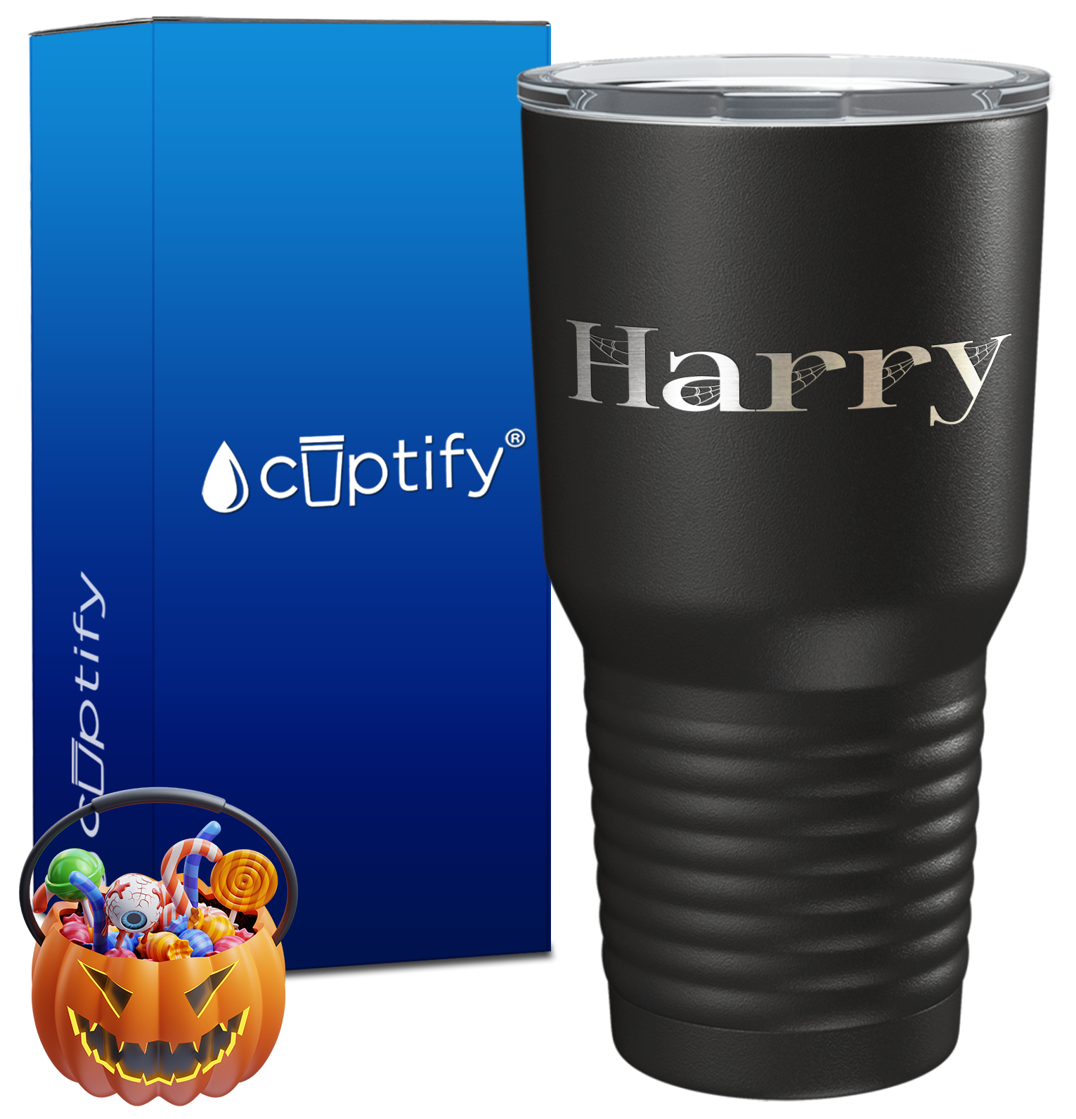 Personalized Wicked Halloween Font on 30oz Tumbler