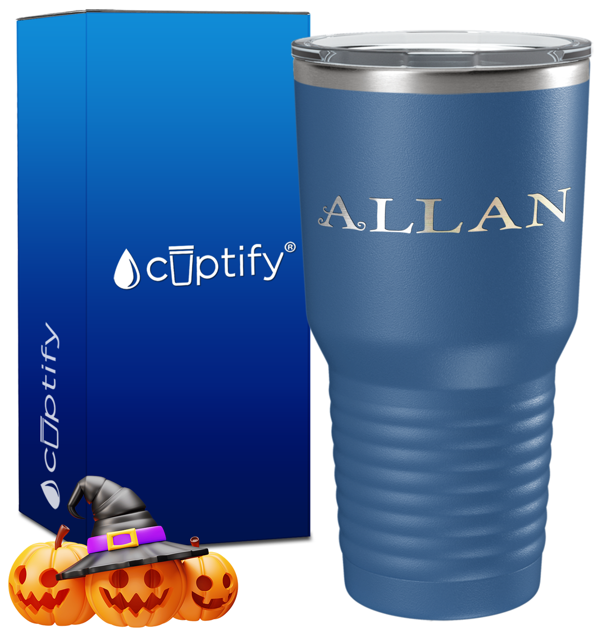 Personalized Eerie Halloween Font on 30oz Tumbler
