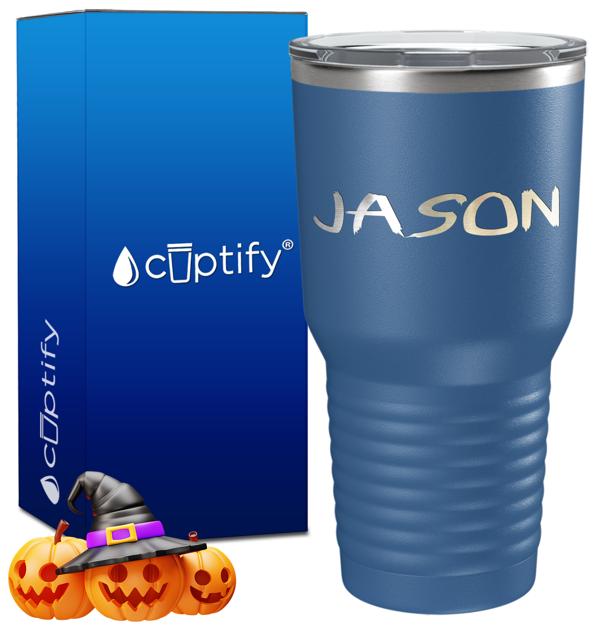 Personalized Scary Halloween Font on 30oz Tumbler