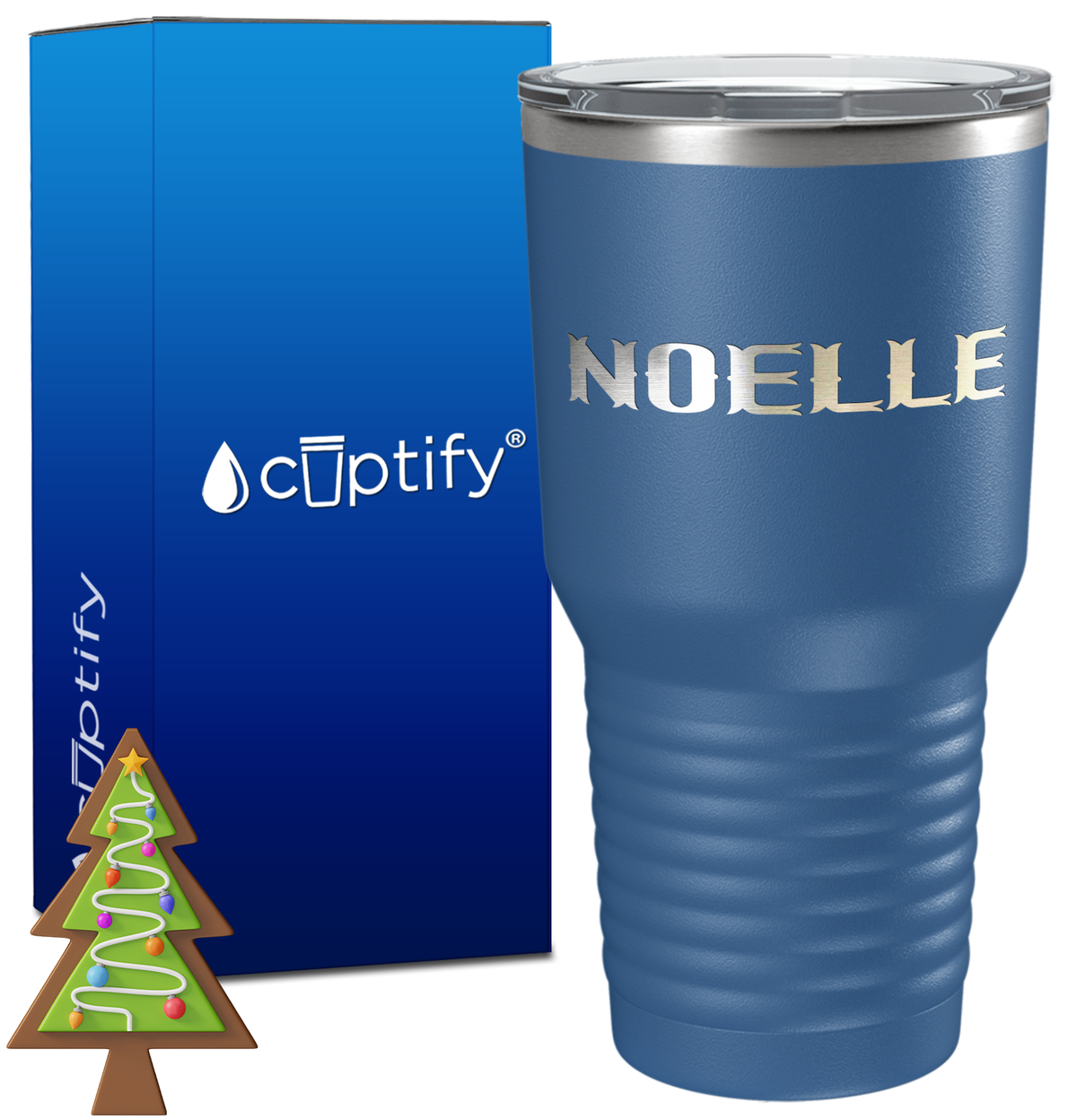 Personalized Claus Christmas Font on 30oz Tumbler