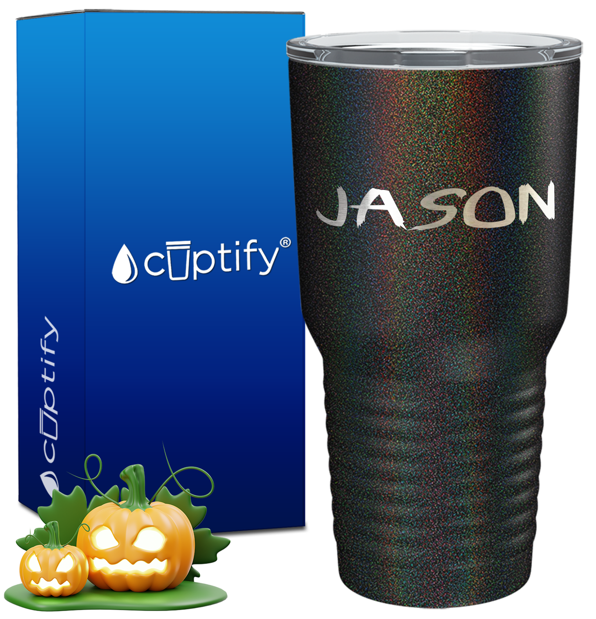 Personalized Scary Halloween Font on 30oz Tumbler