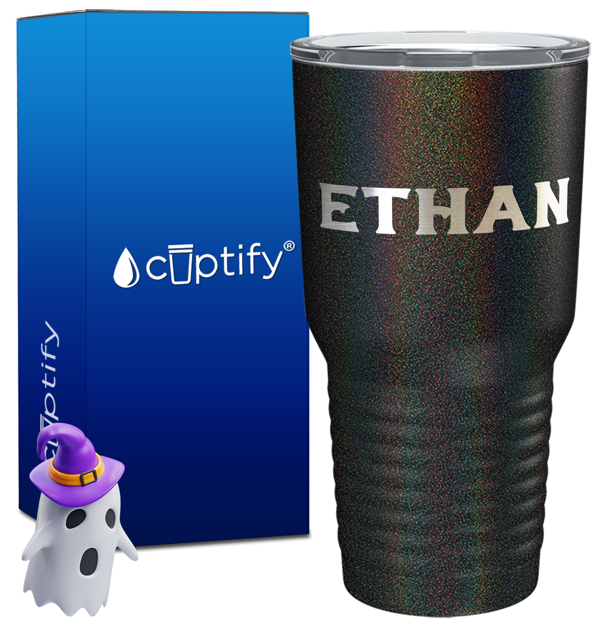 Personalized Grim Halloween Font on 30oz Tumbler