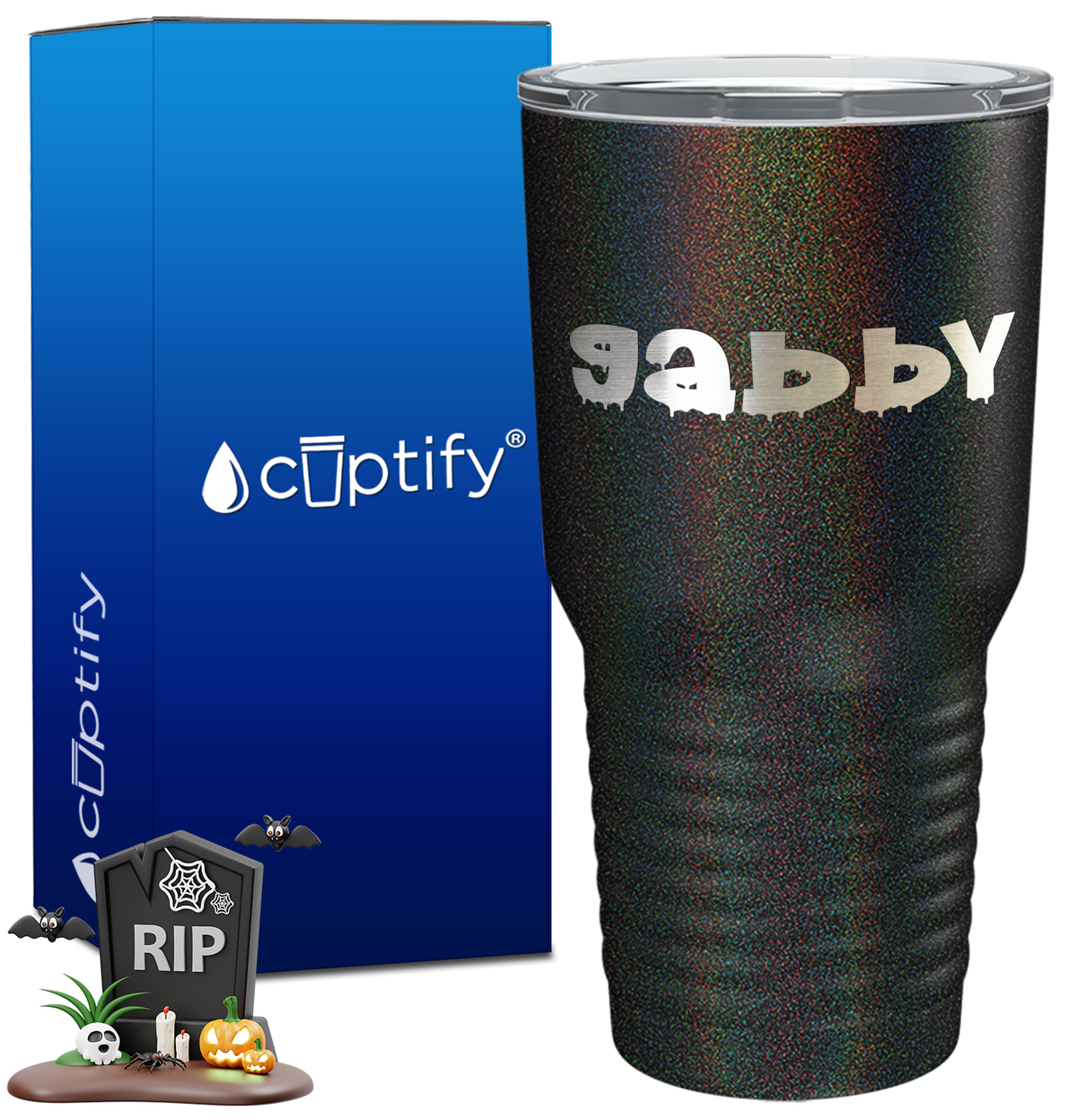 Personalized Haunted Halloween Font on 30oz Tumbler