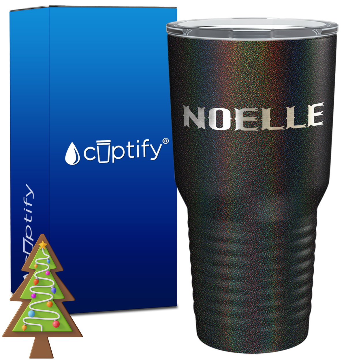 Personalized Claus Christmas Font on 30oz Tumbler