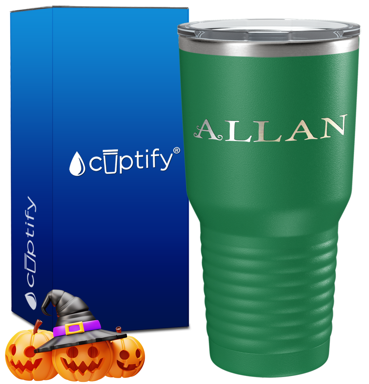Personalized Eerie Halloween Font on 30oz Tumbler