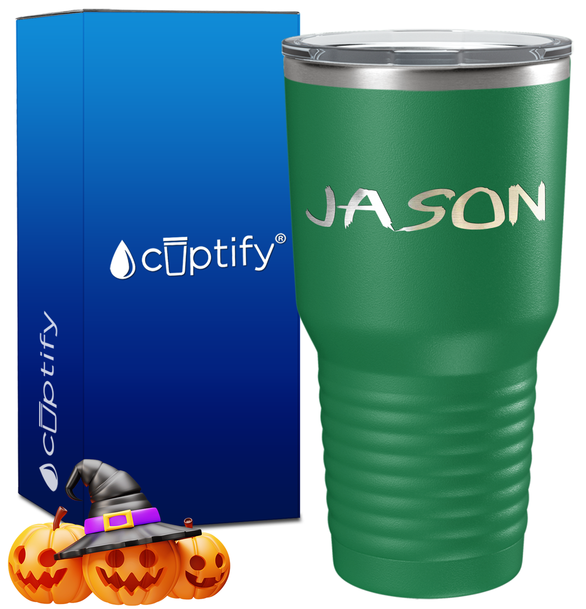 Personalized Scary Halloween Font on 30oz Tumbler