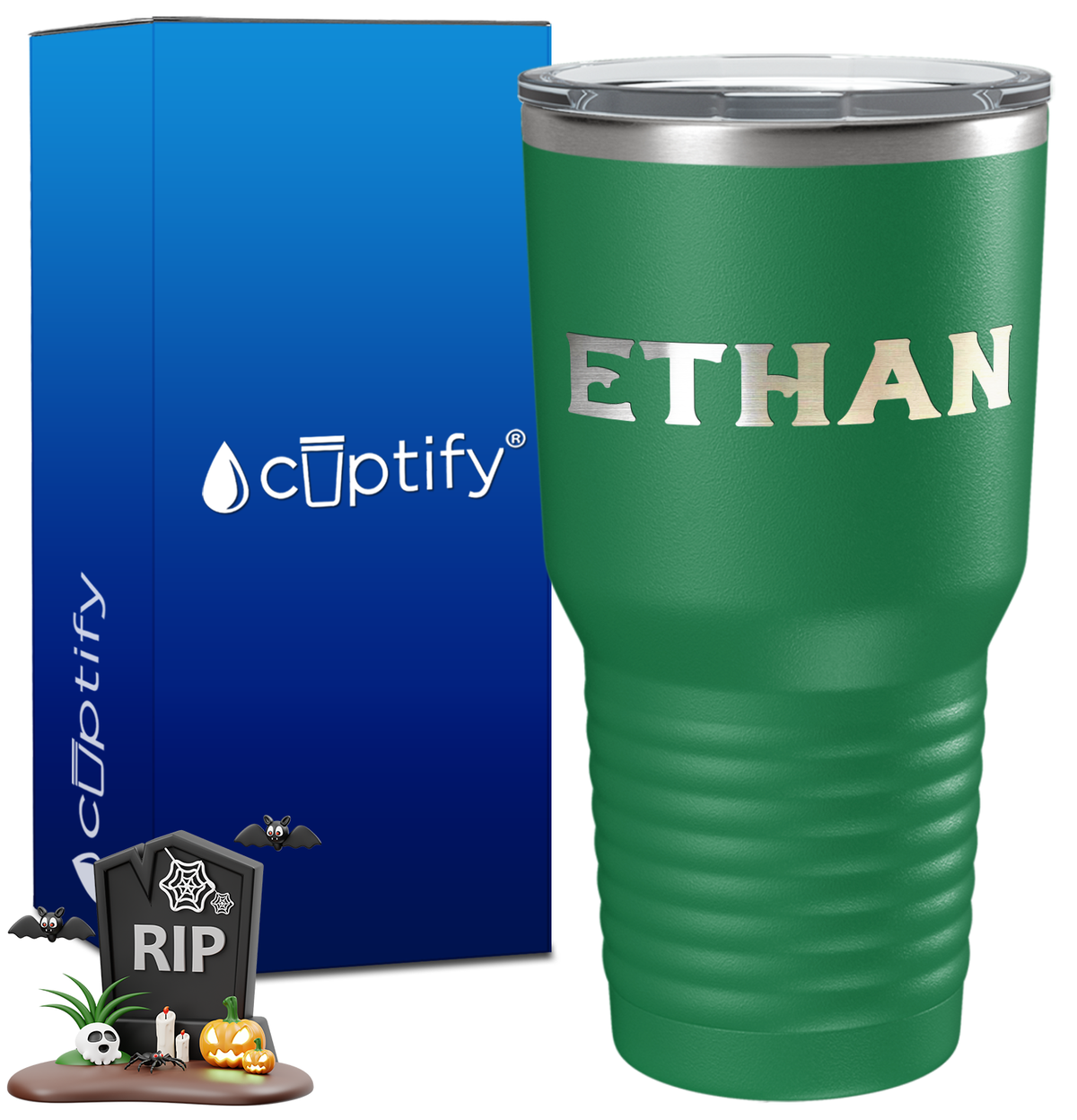 Personalized Grim Halloween Font on 30oz Tumbler