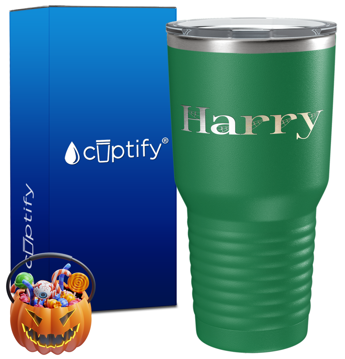 Personalized Wicked Halloween Font on 30oz Tumbler