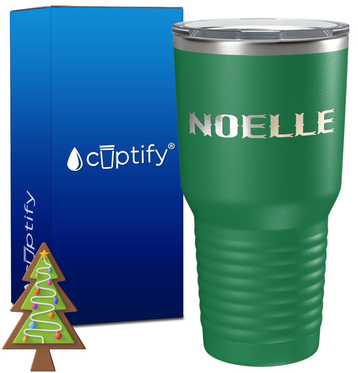 Personalized Claus Christmas Font on 30oz Tumbler
