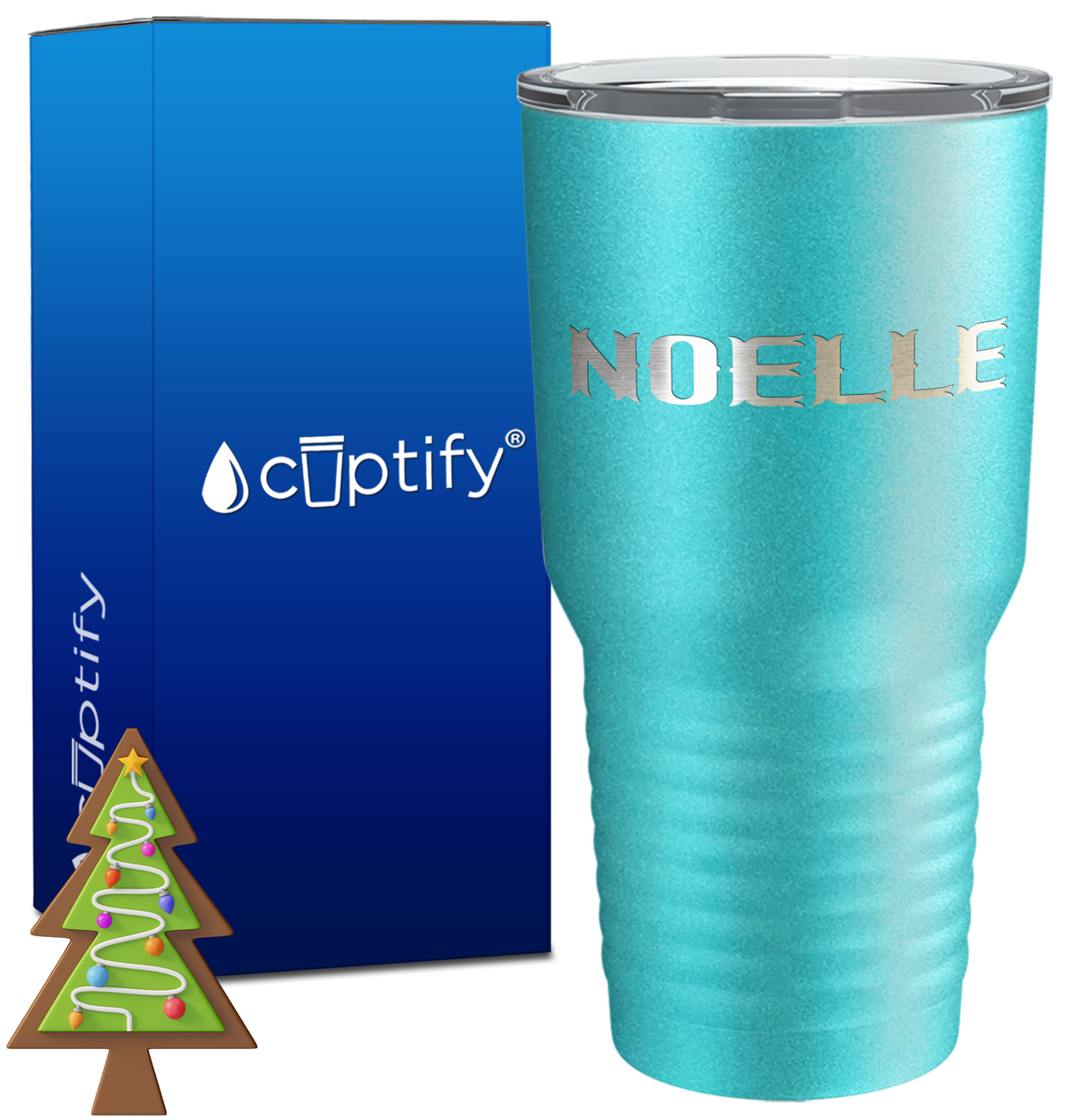 Personalized Claus Christmas Font on 30oz Tumbler