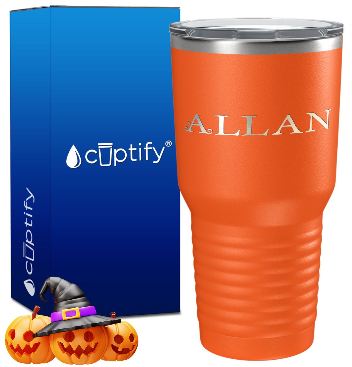Personalized Eerie Halloween Font on 30oz Tumbler