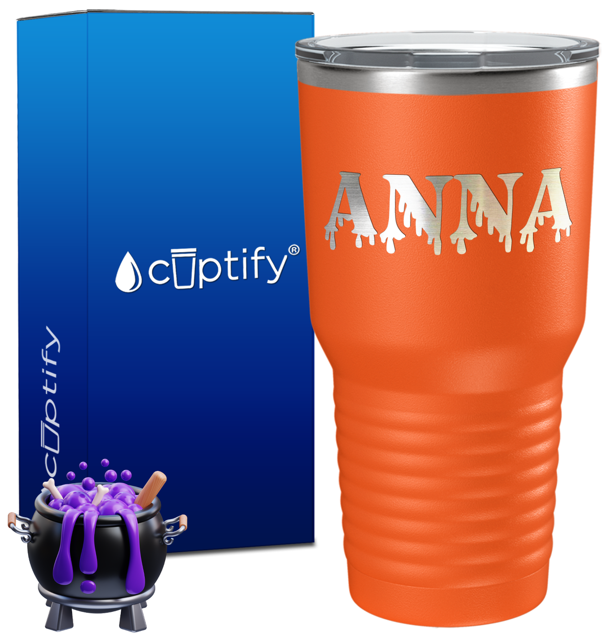 Personalized Bloody Halloween Font on 30oz Tumbler